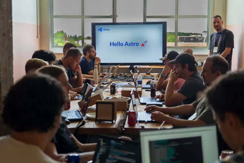 The Astro workshop in the "Moose" room at Umbraco HQ.