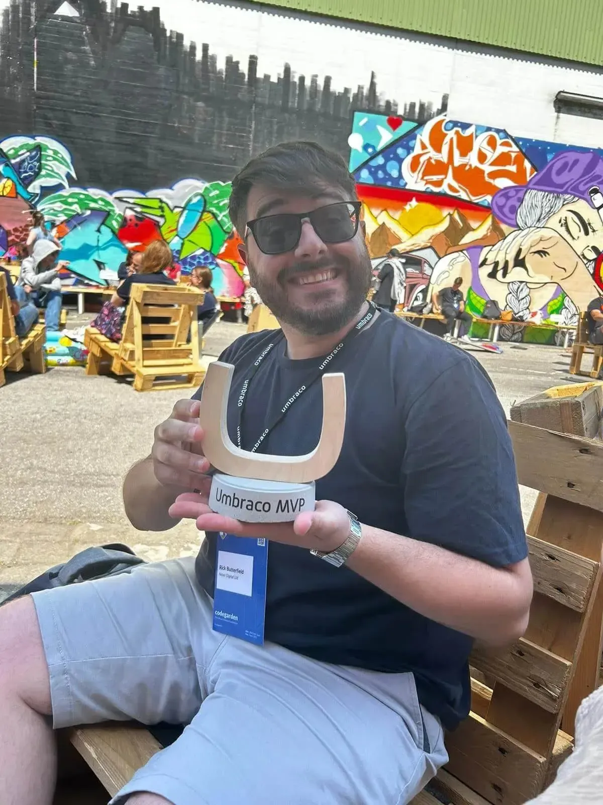 Me at Codegarden 2023 with my MVP award!