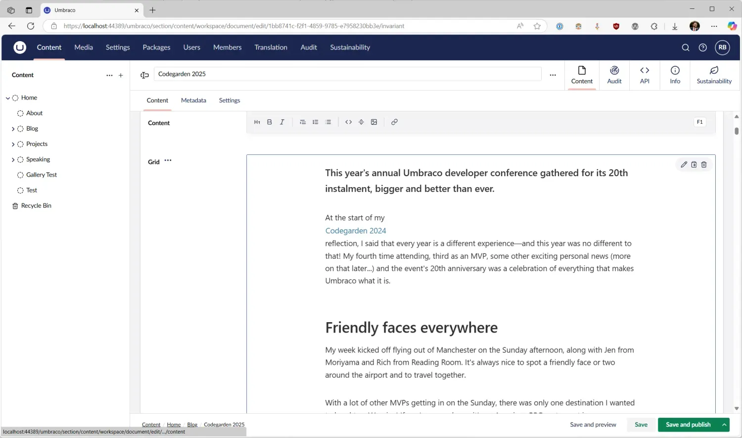 BlockPreview in use on my own Umbraco Cloud site, with only system fonts in use.
